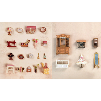 Rolife  DIY Miniature Elsaandrsquos Tailoring Sewing Room