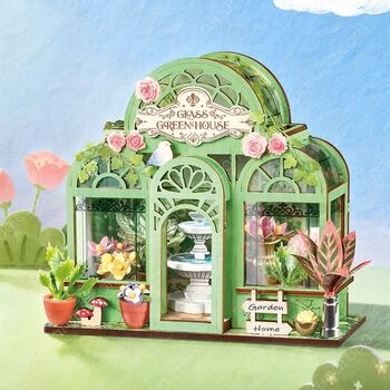 Rolife  DIY Miniature Store Green Fountain Garden