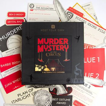 Talking Tables  Host Your Own Murder Mystery Circus Edition  Everyday Games